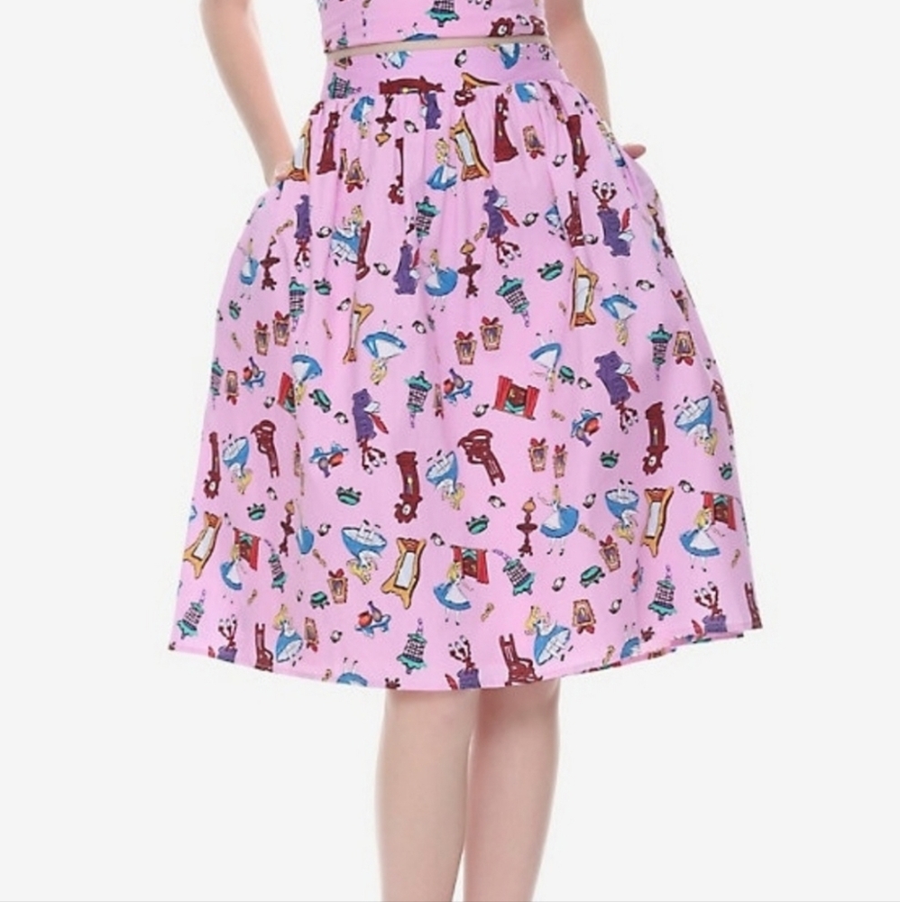 Med DISNEY Alice Print Circle Skirt